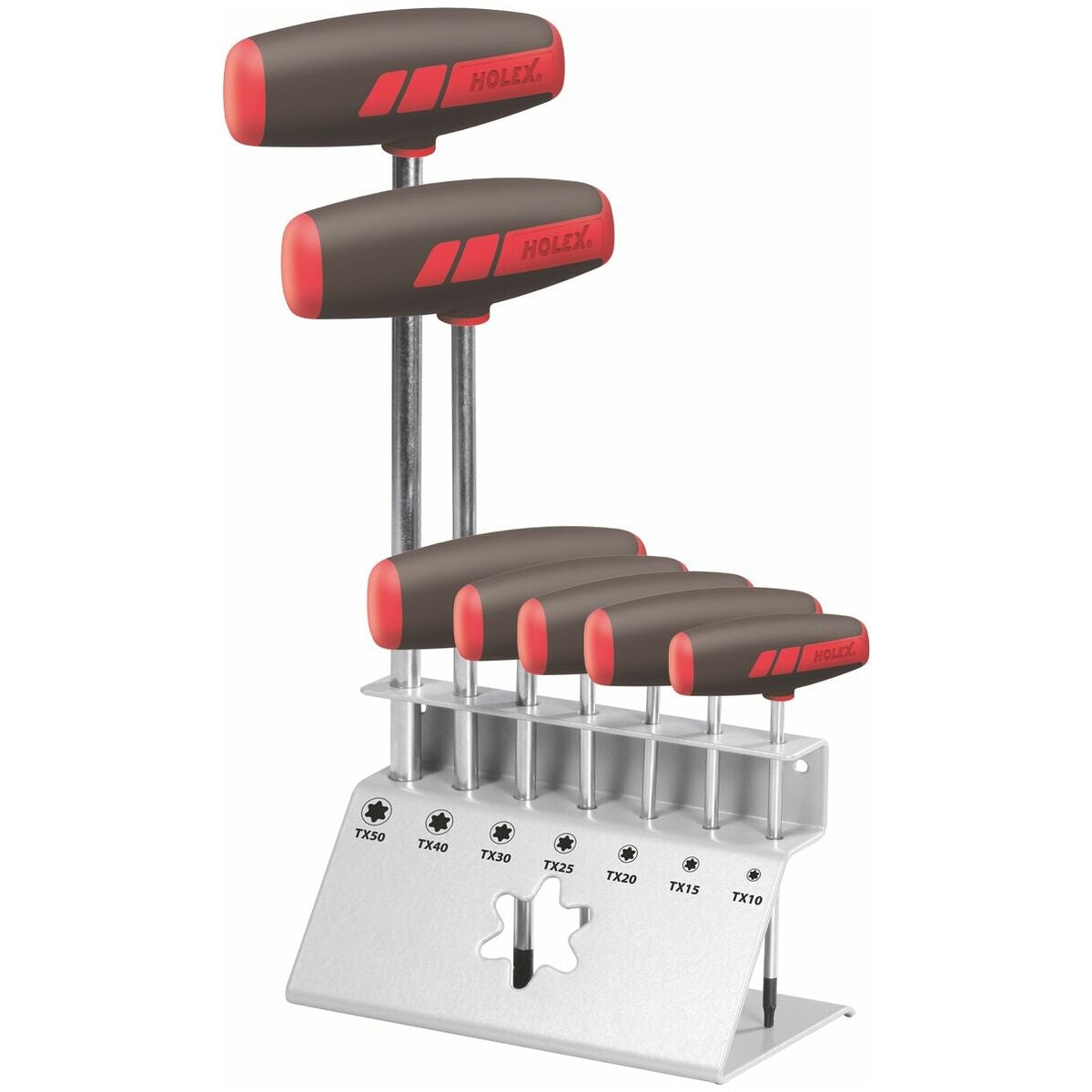 Bộ 7 Thanh T hoa thị  Holex Tx10-Tx50 kèm giá đỡ 625241 7 Bộ 7 Thanh T hoa thị  Holex Tx10-Tx50 kèm giá đỡ 625241 7